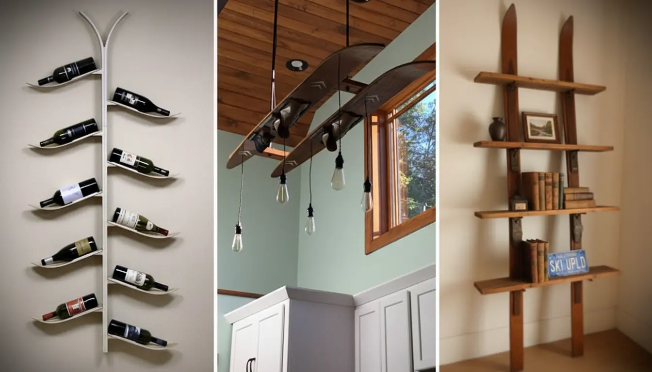 Que faire de vos vieux skis ? Voici 12 idées de recyclage déco qui vont vous surprendre